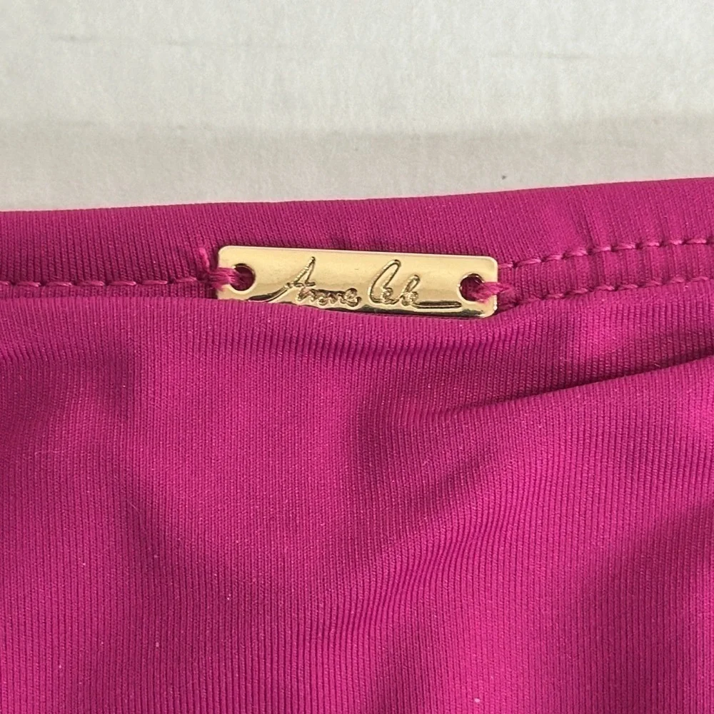 Anne Cole Women's XL Alex Bikini Bottom Berry Pink Ruched Sides NWT‎